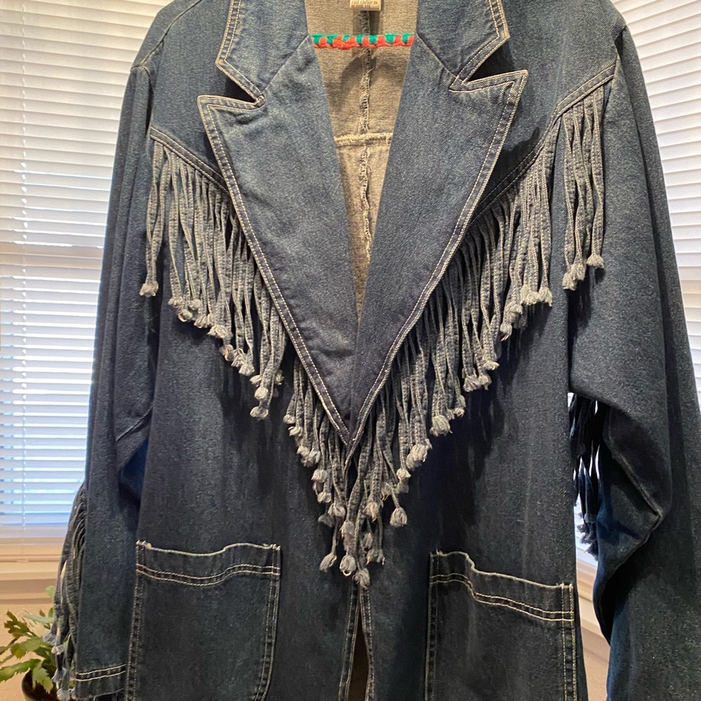 TEXAS FRINGE DENIEM JACKET